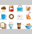 Breakfast icons vector image