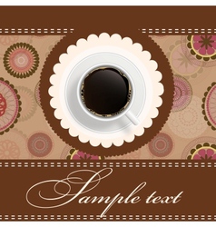 Coffee invitation background vector image