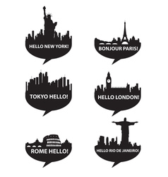 Hello city vector image