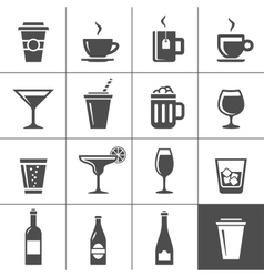 Drinks and beverages icons vector image