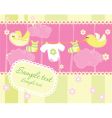 Baby arrival announcement card vector image