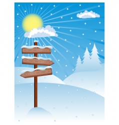 Winter background vector image