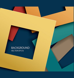 Abstract paper square shapes background vector image