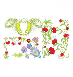 Flower collection vector image