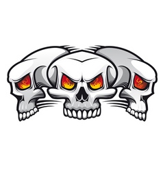 Evil skulls vector image