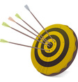Business succes target in black and yellow vector image