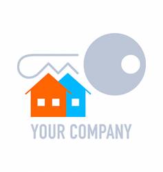 Real estate company logo vector image