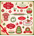 Collection of christmas elements vector image