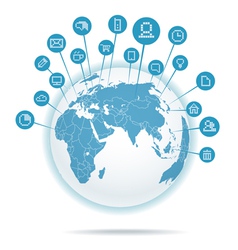 Abstract scheme of social media network vector image