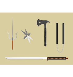 Ninja equipment vector image