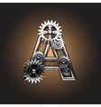 Metal figure with gearwheels Metal figure with gearwheels vector image