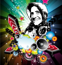Music event background vector image
