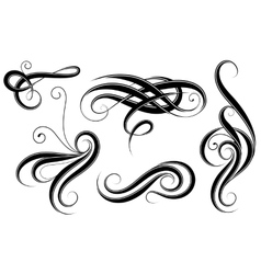 Set of calligrahic design elements Set of calligrahic design elements vector image