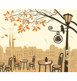 Fall city vector image