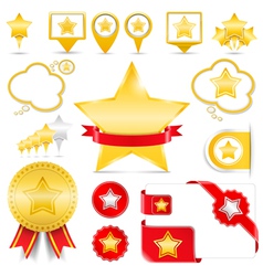 Design Elements with Stars vector image