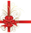 Christmas bow vector image