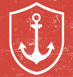 Retro vintage anchor vector image