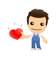 Funny cartoon mechanic vector image