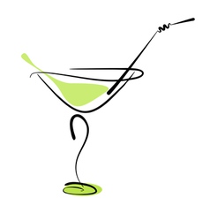 Cocktail martini vector image