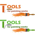 Tools for painting works vector image