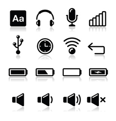 Electronic device Computer software icons set vector image