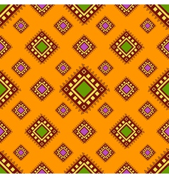 Tribal orange seamless pattern vector image