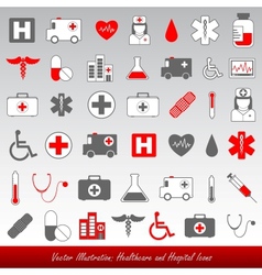 Healthcare and medical icons vector image