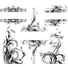 Floral ornament vector image