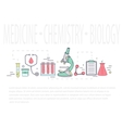 Medical science chemistry hand-drawn design Medical science chemistry hand-drawn design vector image