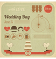 Wedding Day Invitation Infographics Card vector image