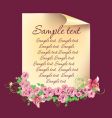 Page with flowers vector image
