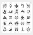 Christmas and Winter icons set vector image