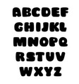 Hand drawn comics style font capital letters Hand drawn comics style font capital letters vector image