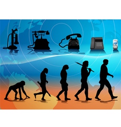 Phone evolution vector image
