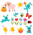 Easter elements vector image