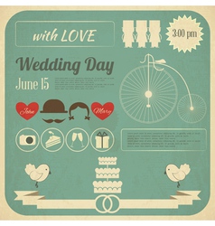 Wedding Invitation Infographics Card vector image