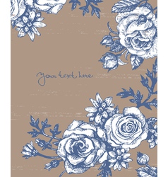 Floral background with roses vector image