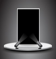 Spotlight lighting black board on stage vector image