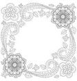 Flower frame coloring book Flower frame coloring book vector image