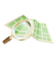 Magnifying glass map concept Magnifying glass map concept vector image