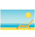 Beach chaise lounges vector image