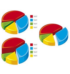 Pie chart graph vector image
