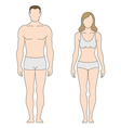 Figure man woman vector image