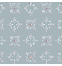 Hearts and lines simple pattern vector image