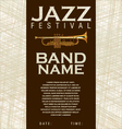 Jazz festival background vector image