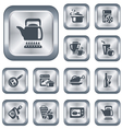 Kitchen and cooking buttons vector image