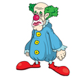 Sad clown vector image