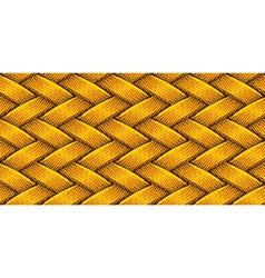 Golden fabric weaving vector image