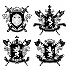 Heraldic shield vector image