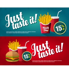 Fast food banner vector image